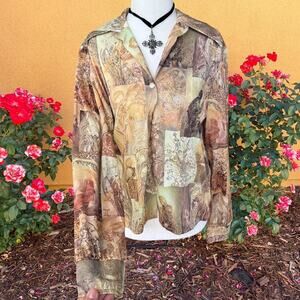 Medieval coquette 90s renaissance patchwork long sleeve